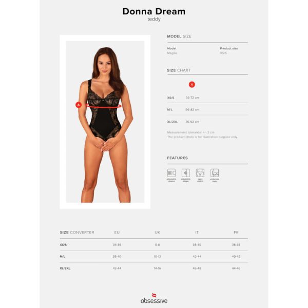OBSESSIVE - DONNA DREAM CROTCHLESS TEDDY M/L 7